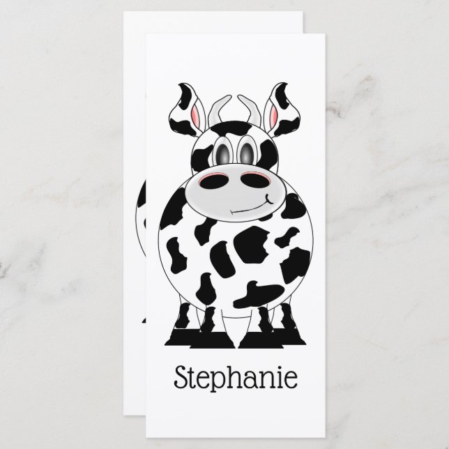 Cow Design Bookmark (Front/Back)
