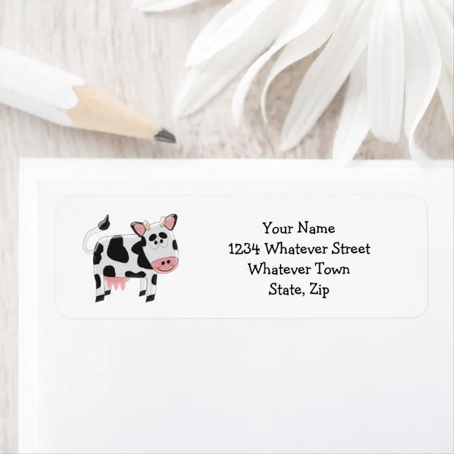 Label Design Add Cow Cow Design Label | Zazzle