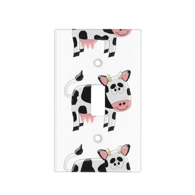 Cow Design Light Switch Cover (Front)