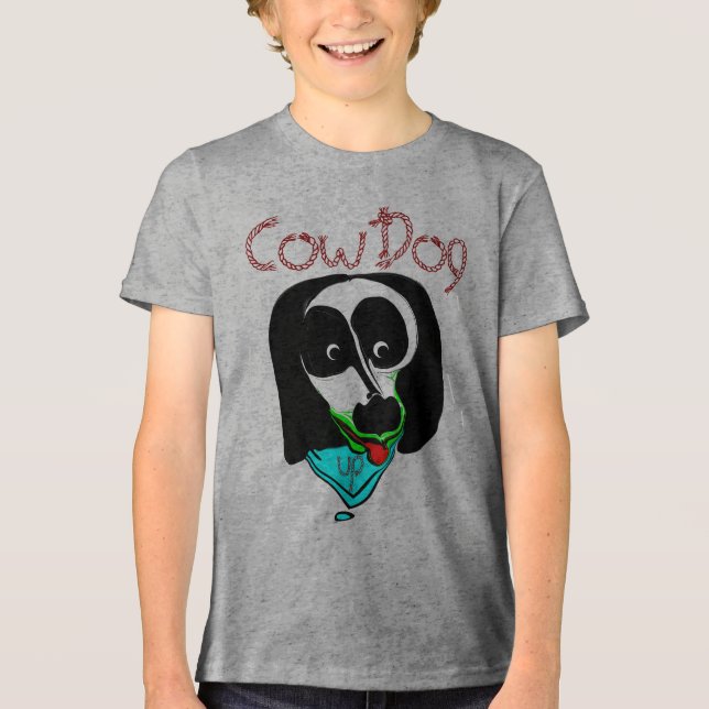 Cow Dog UP Tri-Blend Shirt (Front)