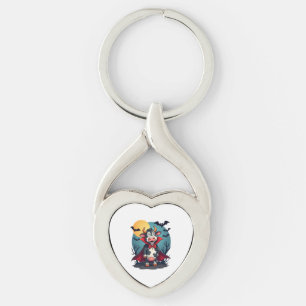 Cow Dracula Rises Keychain