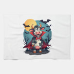 Cow Dracula Rises Kitchen Towel