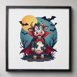 Cow Dracula Rises Peel And Stick Photo Tile