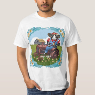 Cow Driving Tractor T-Shirt