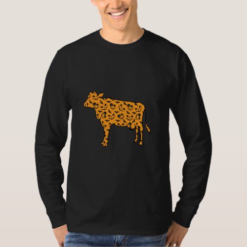 Cow Easy Halloween Outfit Heifer Farm Lazy Costume T_Shirt