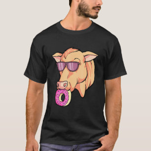 Cow Eating Donut Party For Cow T-Shirt