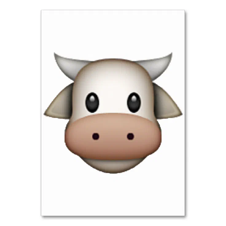 Cow - Emoji Table Number | Zazzle