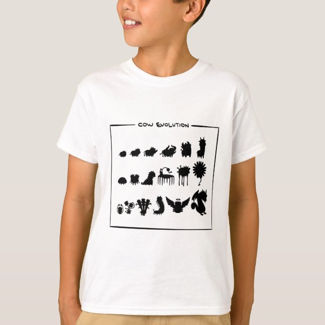 Cow Evolution Design Apparel T-Shirt (Front)
