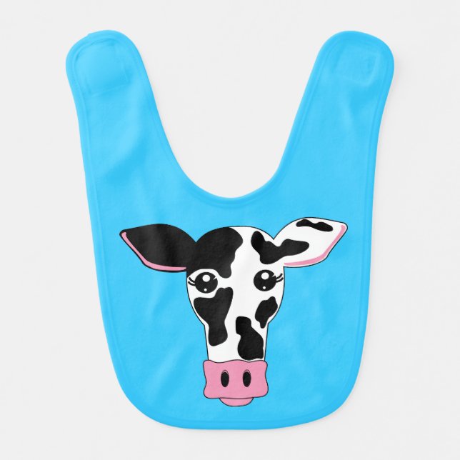 Cow Face Baby Bib (Front)