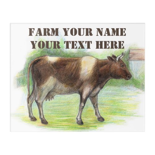 Cow farm  acrylic print