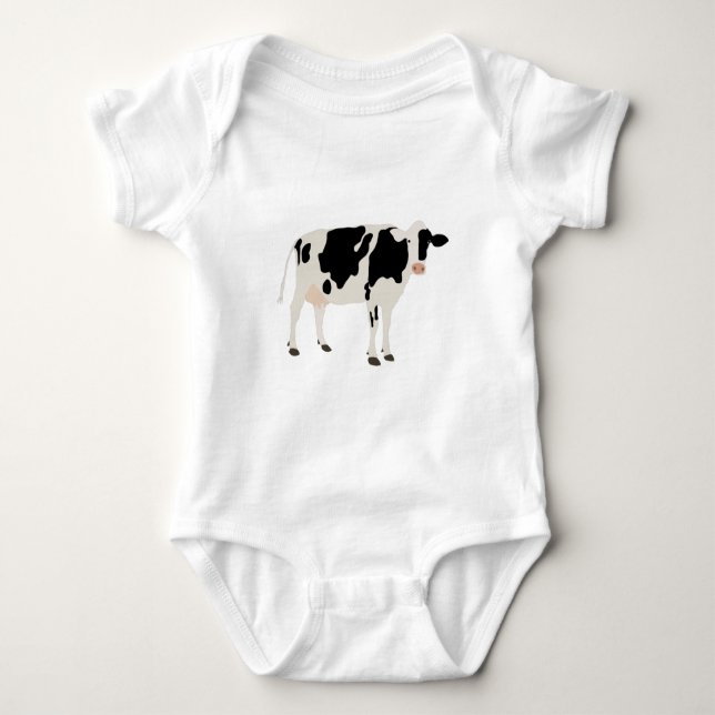 Cow Farm Animal Baby Bodysuit (Front)
