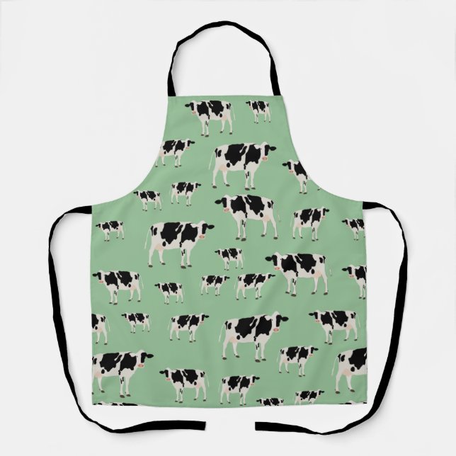 Cow Farm Animal Pattern Apron (Front)