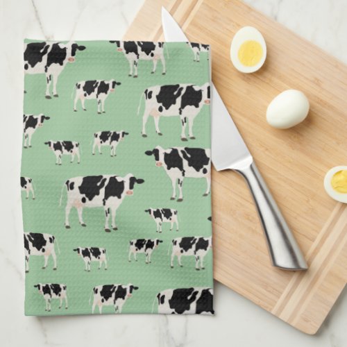 Cow Farm Animal Pattern Kitchen Towel