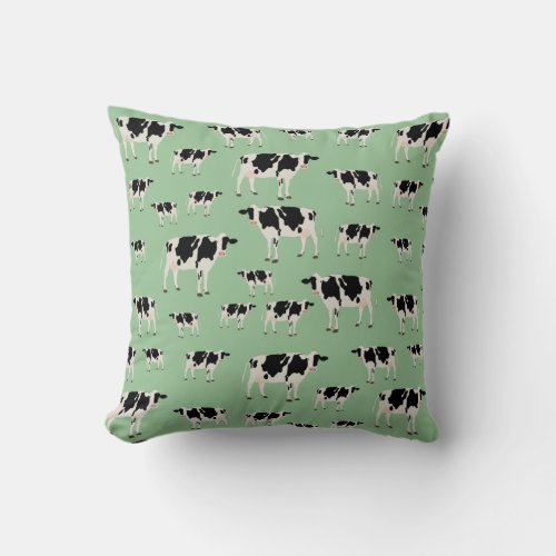 Cow Farm Animal Pattern Throw Pillow