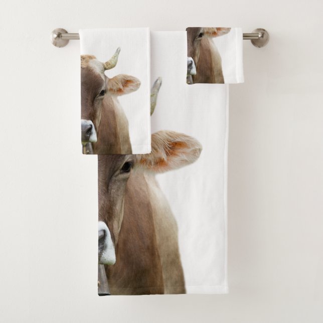 Cow Farm Animal Photo Bath Towel Set (Insitu)