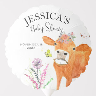 Cow Farm Animals Country Baby Shower Girl Boy Balloon