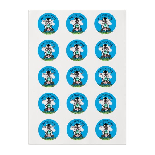 Cow Farm Animals Themed Baby Shower or Birthday Edible Frosting Rounds (Sheet)