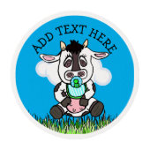 Cow Farm Animals Themed Baby Shower or Birthday Edible Frosting Rounds (Front)