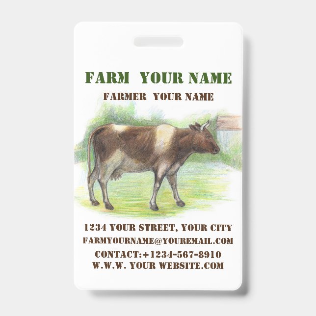  Cow farm Badge (Front)