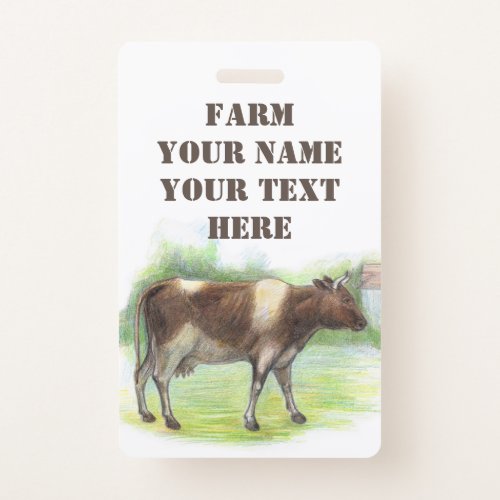Cow farm  badge