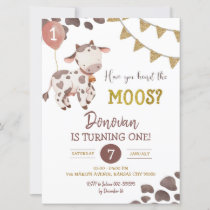 Cow Farm Boy Baby Shower Invitation