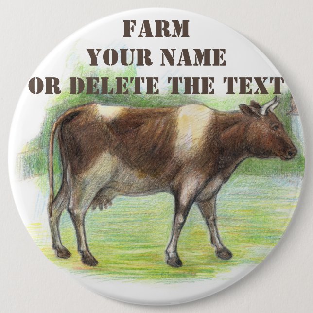 Cow farm  button (Front)