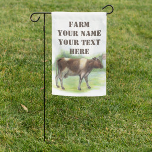 Cow farm garden flag