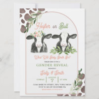 Cow Farm Gender Reveal Invitation