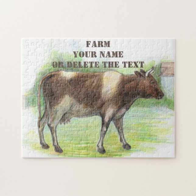 Cow farm  jigsaw puzzle (Horizontal)