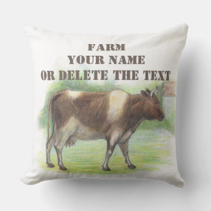 Cow farm outdoor pillow