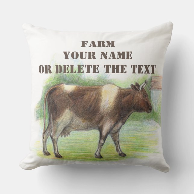Cow farm  throw pillow (Front)