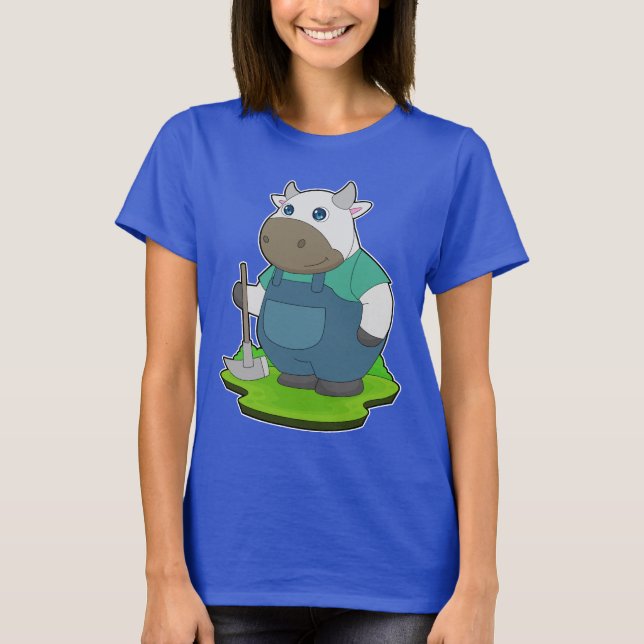 Cow Farmer Pickaxe T-Shirt (Front)