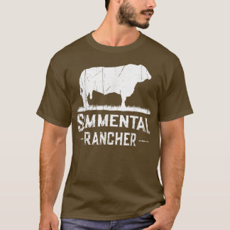 Cow Farmer  Simmental Rancher  T-Shirt