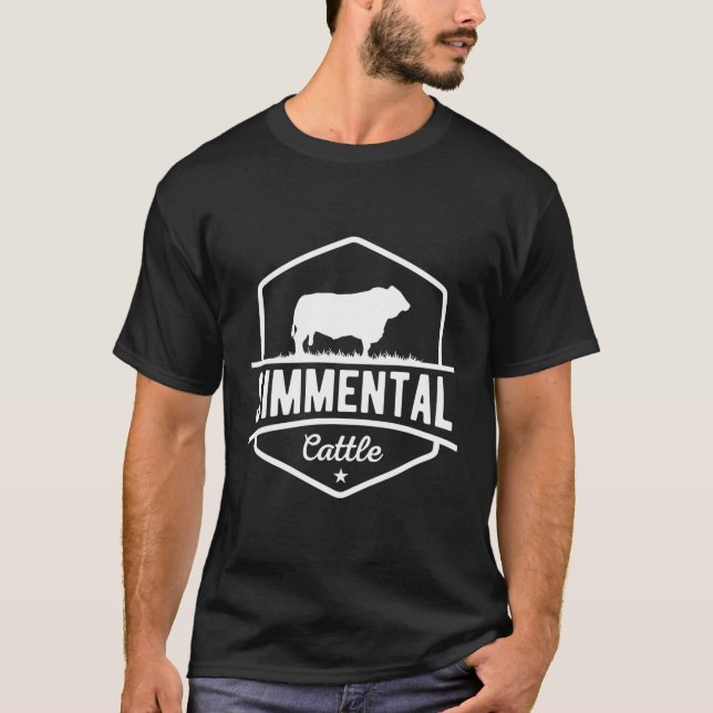 Cow Farmer Simtal Cattle T-Shirt (Front)