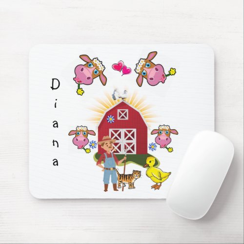 Cow Farmer Yellow Ducks  Mouse Pad Mouse Pad