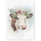 Cow Floral Watercolor