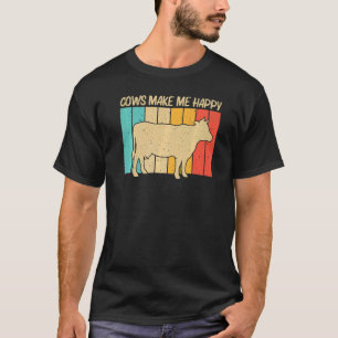 Cow For Men Women Cow Farmer Dairy Farming T-Shirt