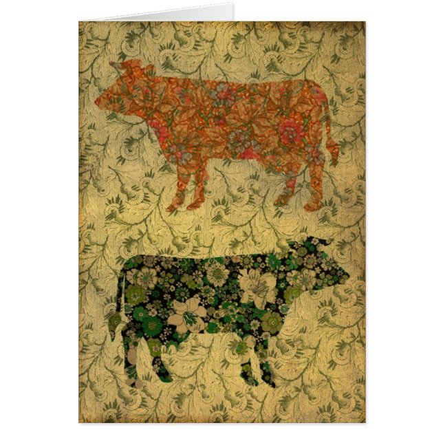 Cow Fun All Occasion Blank Greeting Card (Front)