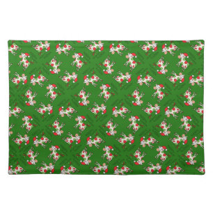 Cow Funny Cartoon Christmas Holiday Cloth Placemat