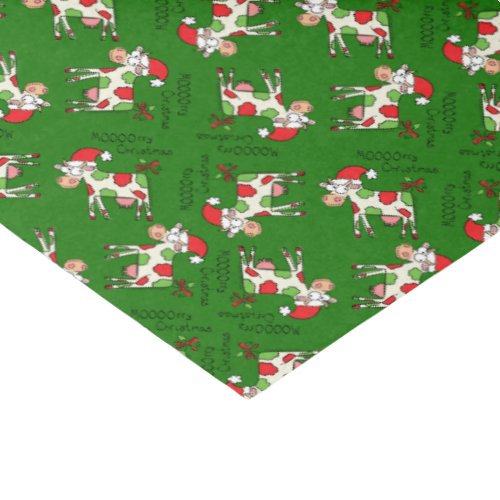 Cow Funny Cartoon Christmas Holiday Tissue Paper