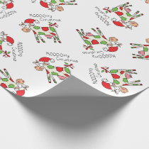 Cow Funny Cartoon Christmas Holiday Wrapping Paper