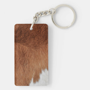 Cow Fur Acrylic Keychains