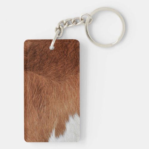 Cow Fur Acrylic Keychains