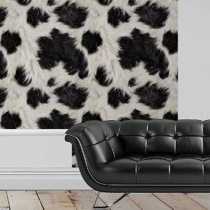 Cow Fur Black white spots Wallpaper