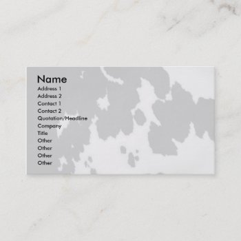 Cow Fur Business Card by gavila_pt at Zazzle
