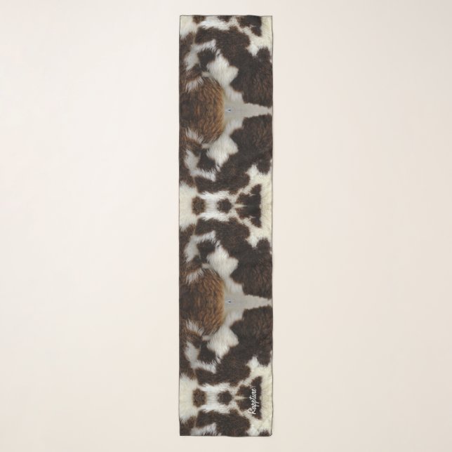Cow Fur Chiffon Scarf (Front)