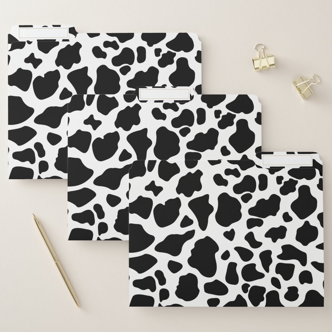 Cow Fur Prints File Folder Set | Zazzle