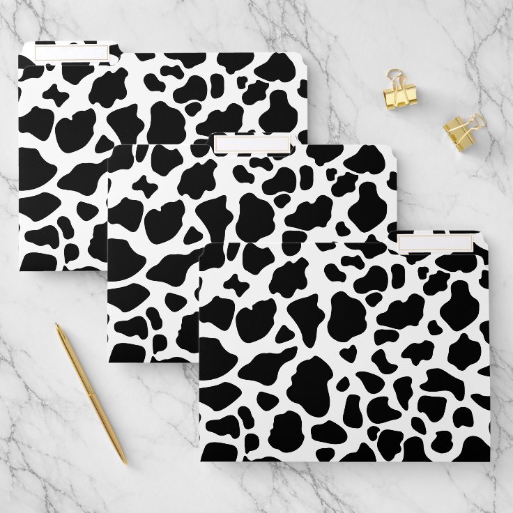 Cow File Set Cow Fur Prints File Folder Set | Zazzle