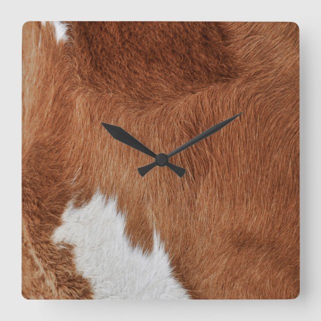 Cow Fur Wall Clock (Front)