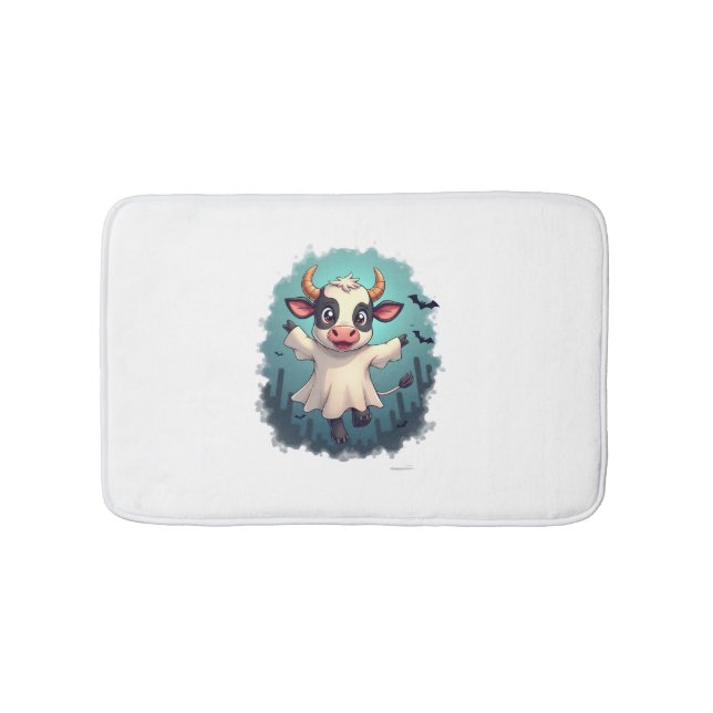 Cow Ghost Boo-levard Bath Mat (Front)